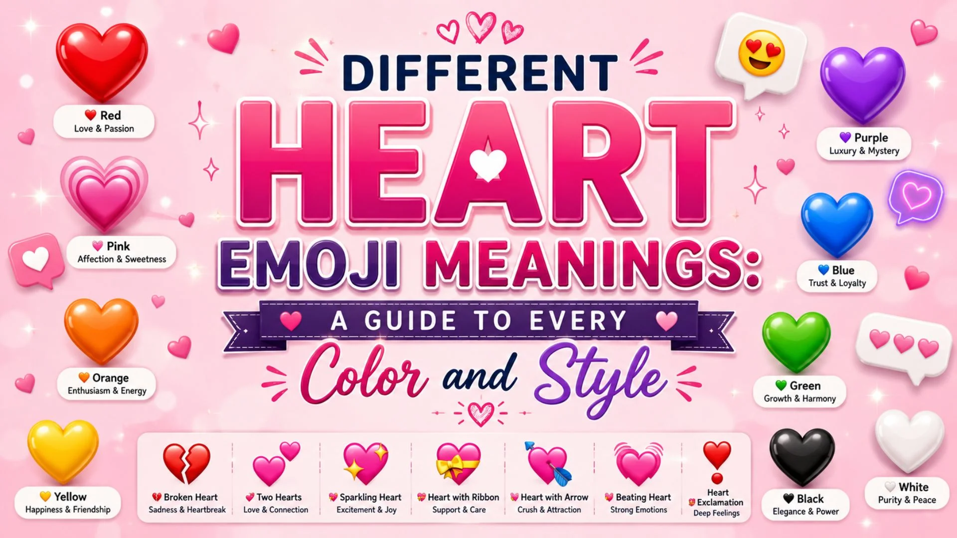Different Heart Emoji Meanings A Guide to Every Color and Style