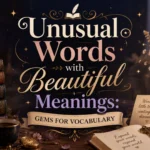 Unusual Words with Beautiful Meanings Gems for vocabulary