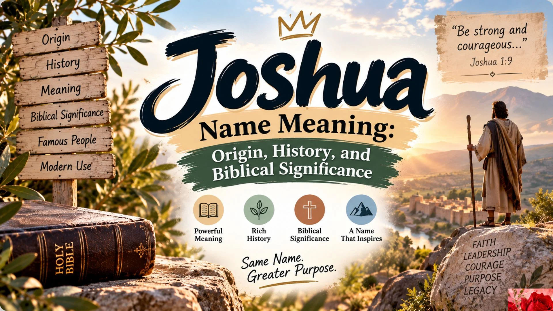 Joshua Name Meaning Origin, History, and Biblical Significance